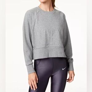 Nike Dri-FIT French Terry Cropped Training Top Womens Size M